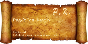 Pagács Kevin névjegykártya
